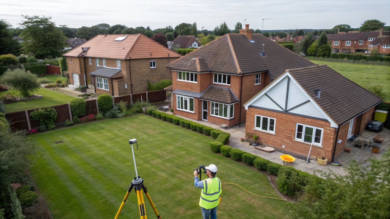 Aerial view of UK property showing nationwide coverage