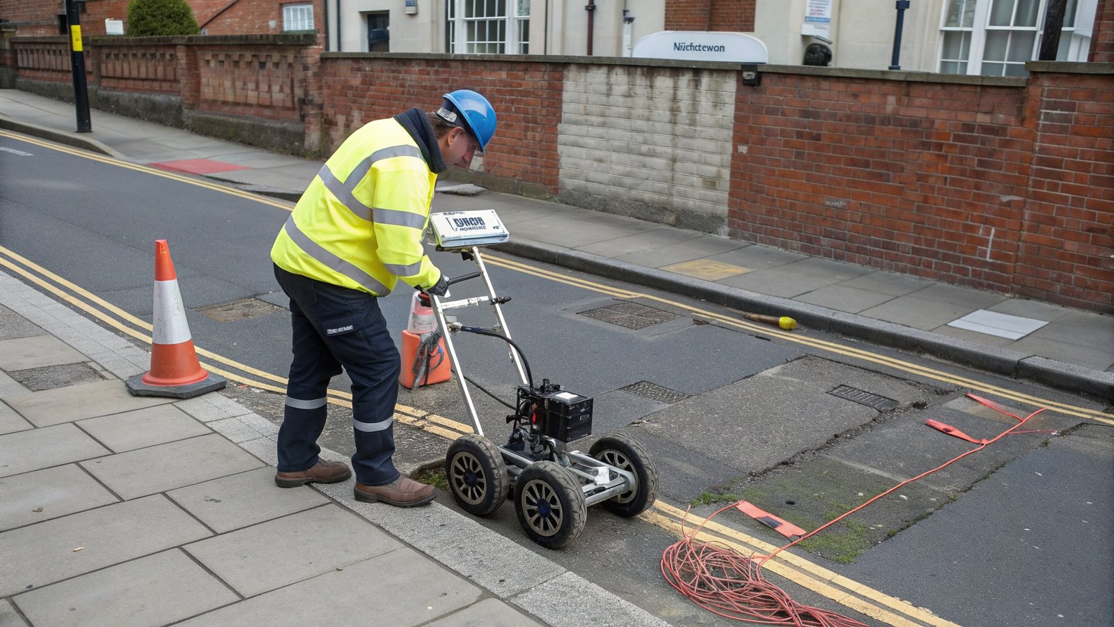 Utility survey with ground penetrating radar